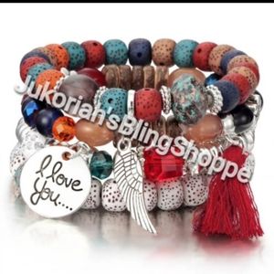 Bohemian stack bracelet